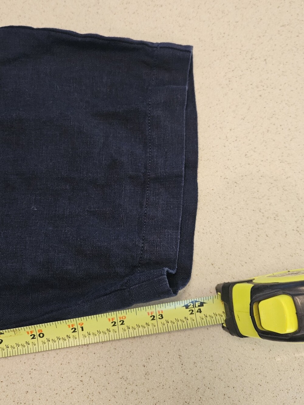 Quince Dark Blue 100% Linen SZ M Pull On Relaxed Fit Cropped Casual Pants - Picture 10 of 13